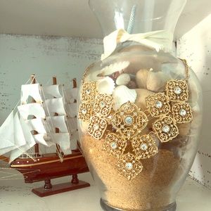 Gold Collage Necklace